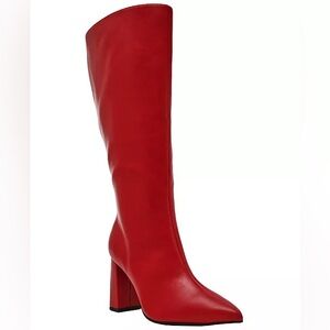 Wild Pair Women's Islah Block Heel Knee High Boots Wide Calf